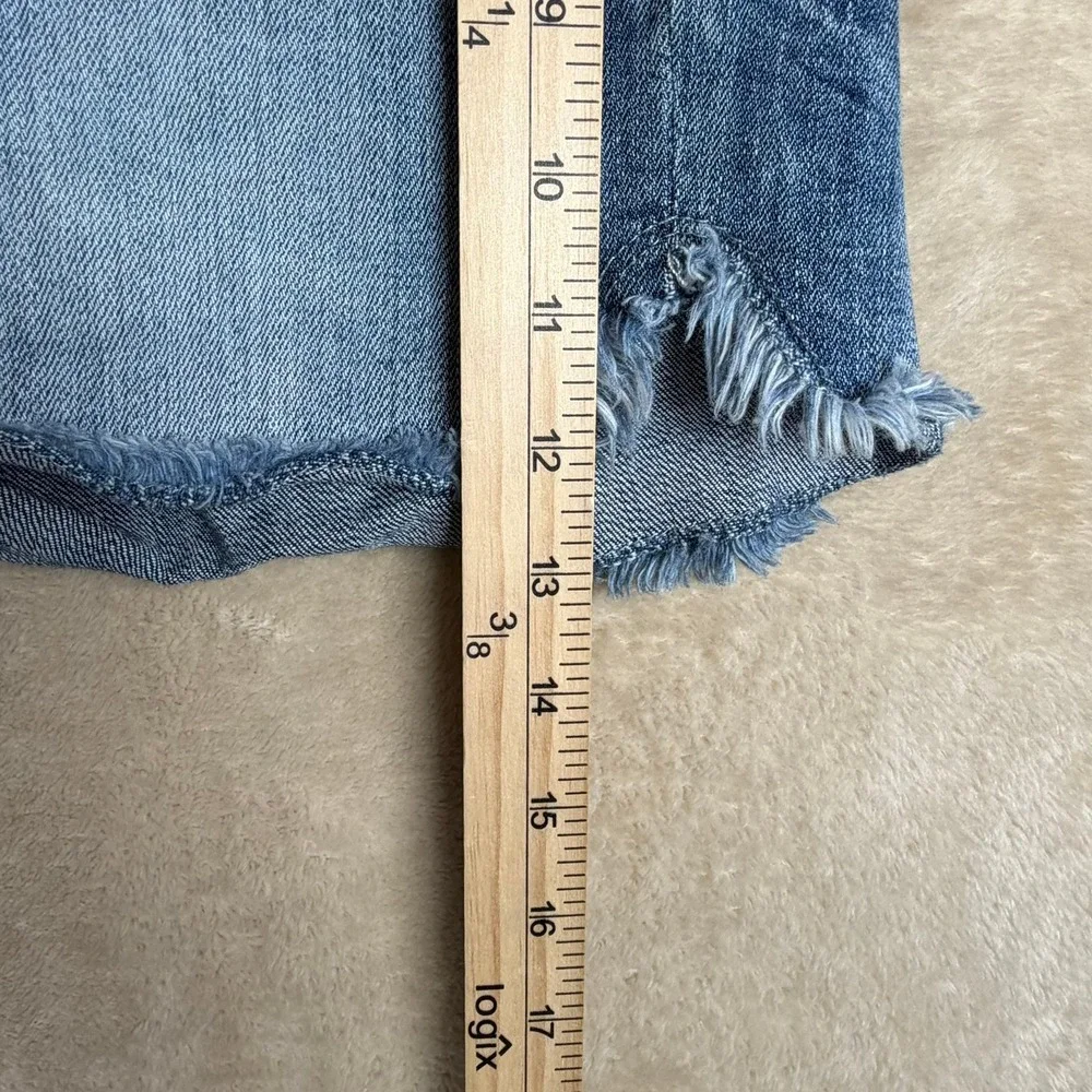 Miss Me Curvy Short Embroidered Denim Shorts Dark Wash Rhinestone Y2K Cowgirl 27